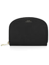 Demi Lune Half Moon Zipper Card Wallet Black - A.P.C. - BALAAN 2