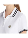 Logo Patch Polo Shirt White - MONCLER - BALAAN 3