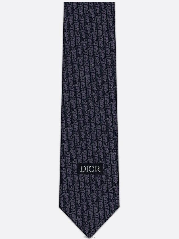 Dior Oblique Tie Gray Silk - DIOR - BALAAN 4