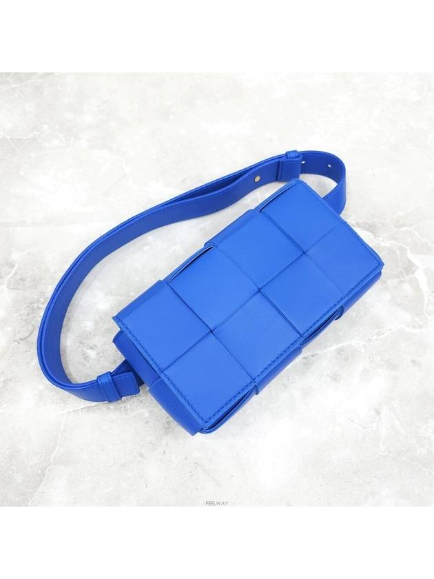 Lux You New Product Blue Mini Cassette Belt Bag - BOTTEGA VENETA - BALAAN 5