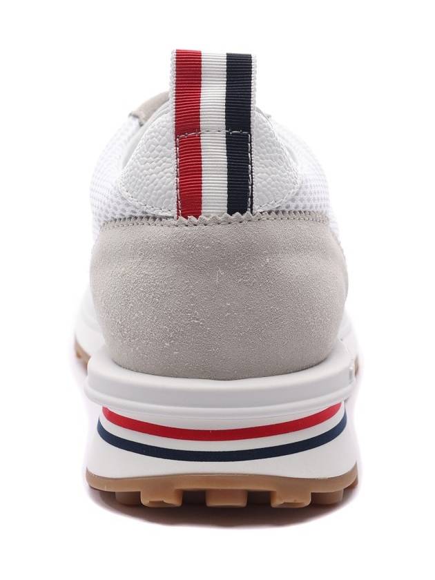 Thom Women Browne Nylon Tech Runner Low Top Sneakers Grey White - THOM BROWNE - BALAAN 5