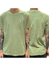 Pisato Effect Logo Patch Short Sleeve T-Shirt Green - STONE ISLAND - BALAAN 2