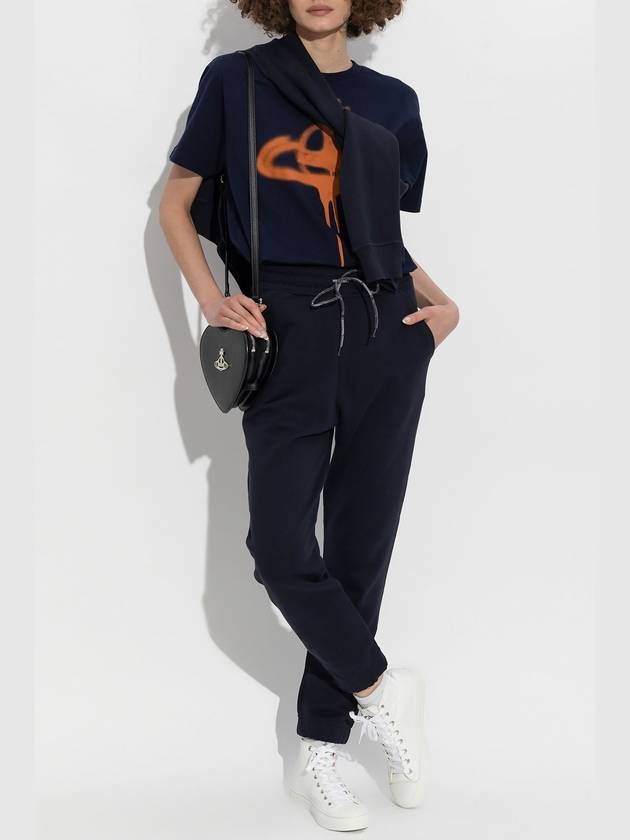 Vivienne Westwood Sweatpants With Logo, Women's, Navy Blue - VIVIENNE WESTWOOD - BALAAN 2