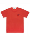 Double Heart Short Sleeve T Shirt Red - COMME DES GARCONS PLAY - BALAAN 2