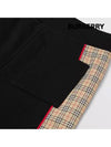 Kids Check Panel Cotton Shorts Black 8053941 4Y 10Y - BURBERRY - BALAAN 5