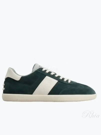 Logo Suede Low Top Sneakers Green - TOD'S - BALAAN 2