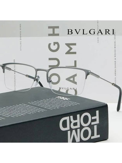 Glasses frame BV1096 195 semi-rimless matte gunmetal - BVLGARI - BALAAN 2