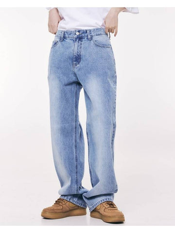 Raphael wide brushed jeans LIGHT BLUE - GRAYBLVD - BALAAN 1