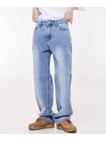 Raphael Brushed Wide Jeans Light Blue - GRAYBLVD - BALAAN 2