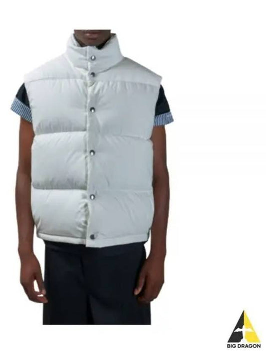 Button Padded Cotton Vest White - BOTTEGA VENETA - BALAAN 2