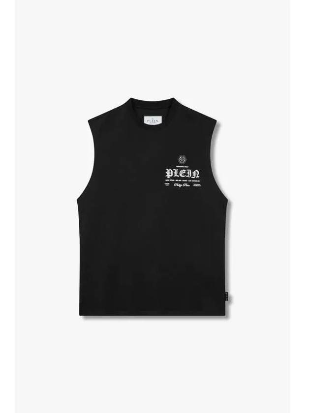 Men s Gothic Logo Patch Sleeveless Top Black - PHILIPP PLEIN - BALAAN 1