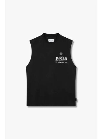 Men s Gothic Logo Patch Sleeveless Top Black - PHILIPP PLEIN - BALAAN 1