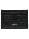 Classic Logo Grain Leather Card Wallet Black - TOM FORD - BALAAN 2