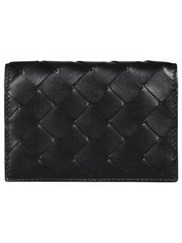 Intrecciato Flap Business Card Wallet Black - BOTTEGA VENETA - BALAAN 2