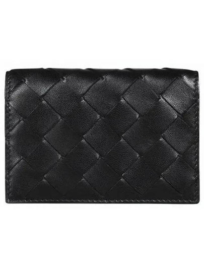 Intrecciato Flap Business Card Wallet Black - BOTTEGA VENETA - BALAAN 2