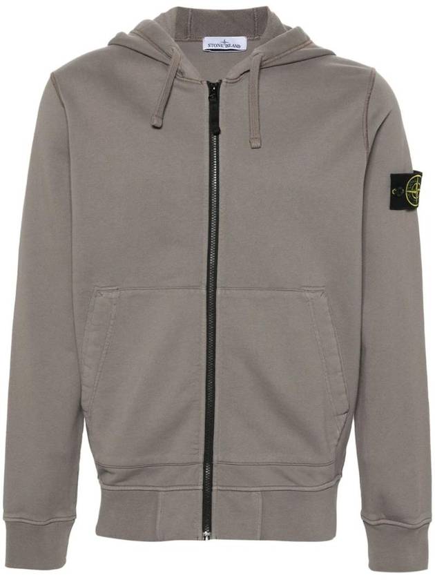 Compass Badge Zip Up Hoodie Pepper - STONE ISLAND - BALAAN 1