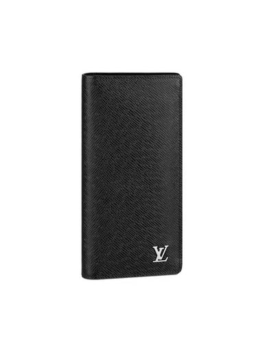 Brazza Taiga Long Wallet Black - LOUIS VUITTON - BALAAN 1