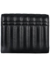 Lola Folding Small Quilted Leather Card Wallet Black Palladium - BURBERRY - BALAAN 5