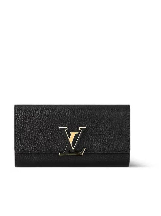 Capucines Taurillon Leather Medium Wallet Black Pink - LOUIS VUITTON - BALAAN 2