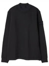 Ghost Piece Cotton Jersey Crew Neck Sweatshirt Black - STONE ISLAND - BALAAN 2