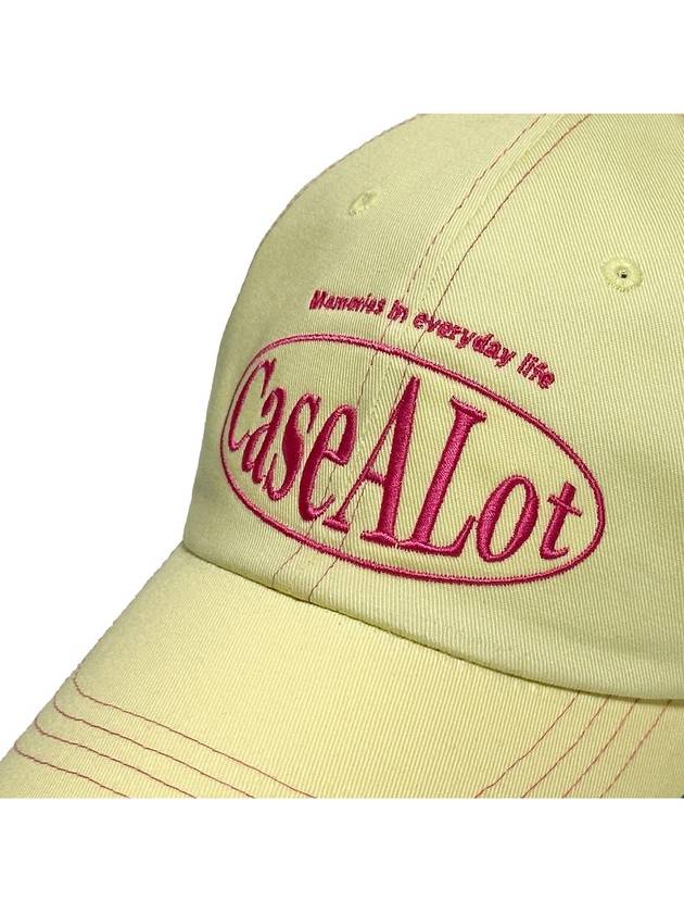 Circle logo ball cap Pastel yellow - CASEALOT - BALAAN 5