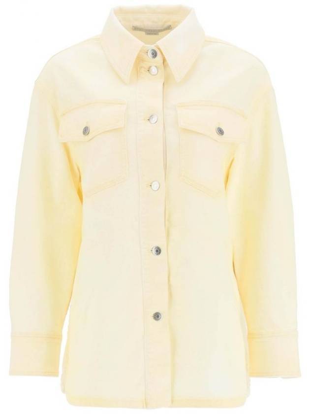 Women's Button Long Sleeve Shirt Yellow - STELLA MCCARTNEY - BALAAN 1