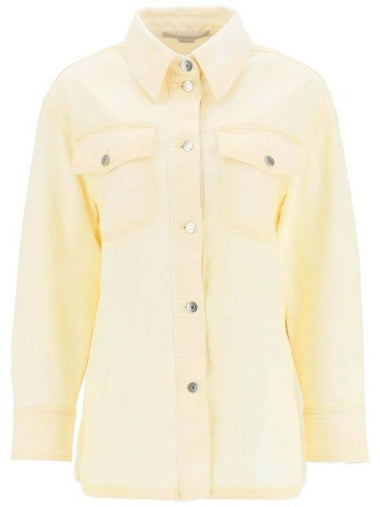 Women's Button Long Sleeve Shirt Yellow - STELLA MCCARTNEY - BALAAN 1