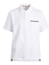 RWB Pocket Interlock Cotton Short Sleeve Polo Shirt White - THOM BROWNE - BALAAN 2