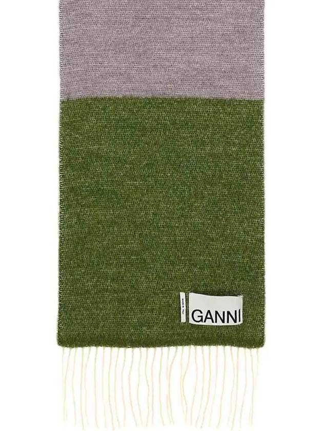 Striped Fringe Edge Muffler - GANNI - BALAAN 2