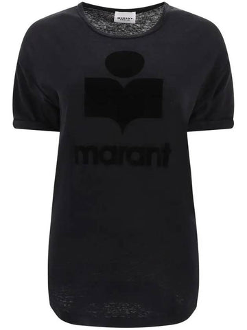 23FW KOLDI Linen Tshirt TS0004FA A1N09E 01BK - ISABEL MARANT - BALAAN 1