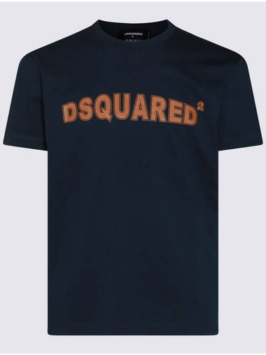 DSQUARED2 Blue Cotton T-Shirt - DSQUARED2 - BALAAN 1