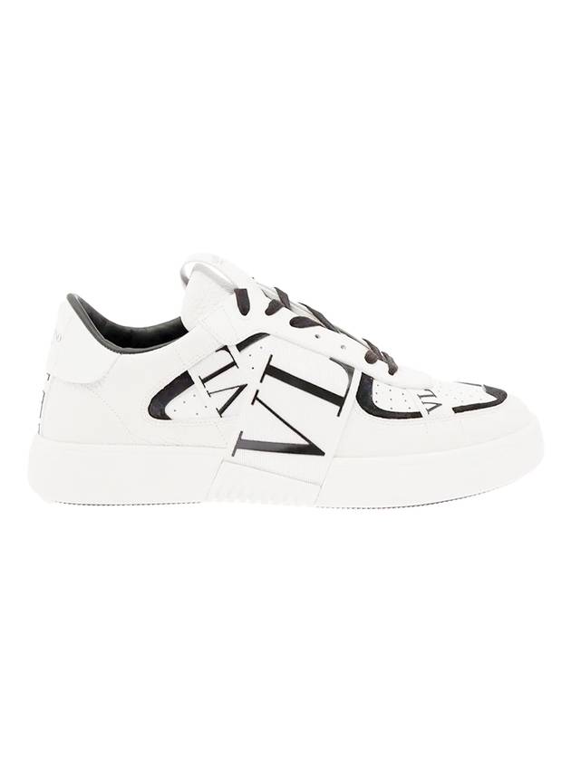 Men's VL7N Leather Low Top Sneakers White - VALENTINO - BALAAN 1