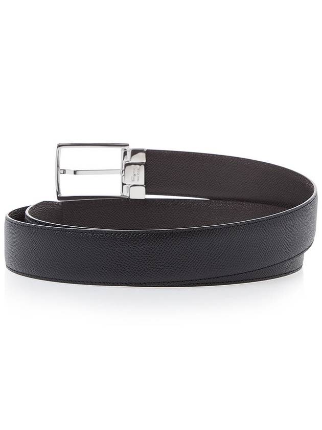 Gancini Reversible Adjustable Leather Belt Dark Brown - SALVATORE FERRAGAMO - BALAAN 5