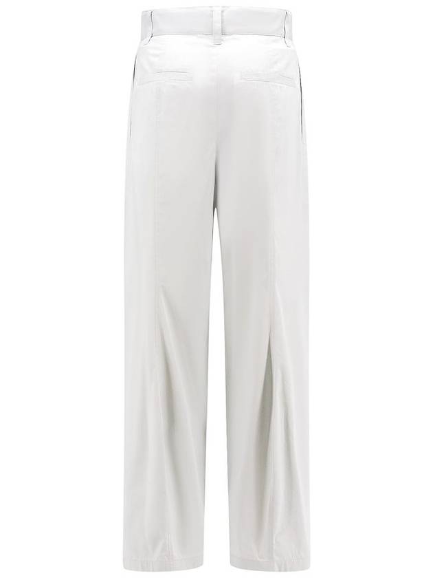 Cotton Silk Wide Leg Slacks Cloud - BOTTEGA VENETA - BALAAN 3