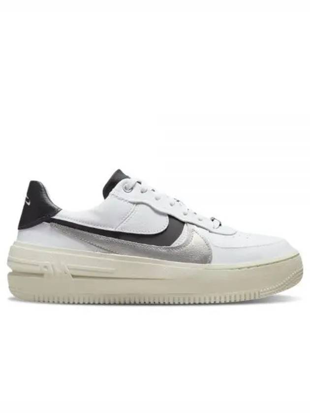 Air Force 1 Platform Low Top Sneakers Metallic Silver White - NIKE - BALAAN 2