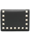 Rockstud leather wallet - VALENTINO - BALAAN.