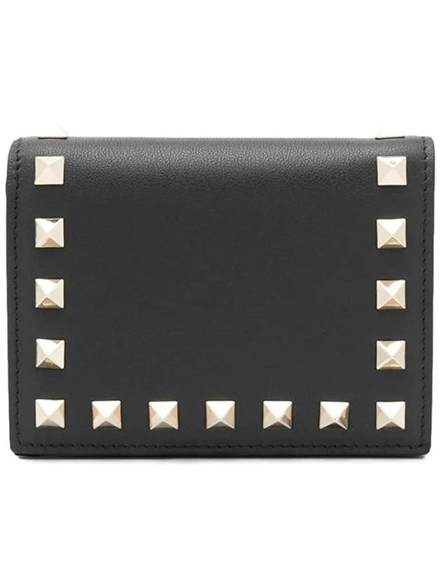 Rockstud leather wallet - VALENTINO - BALAAN.