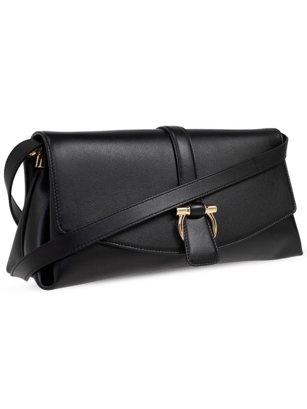 FERRAGAMO Leather Shoulder Bag, Women's, Black - SALVATORE FERRAGAMO - BALAAN 4