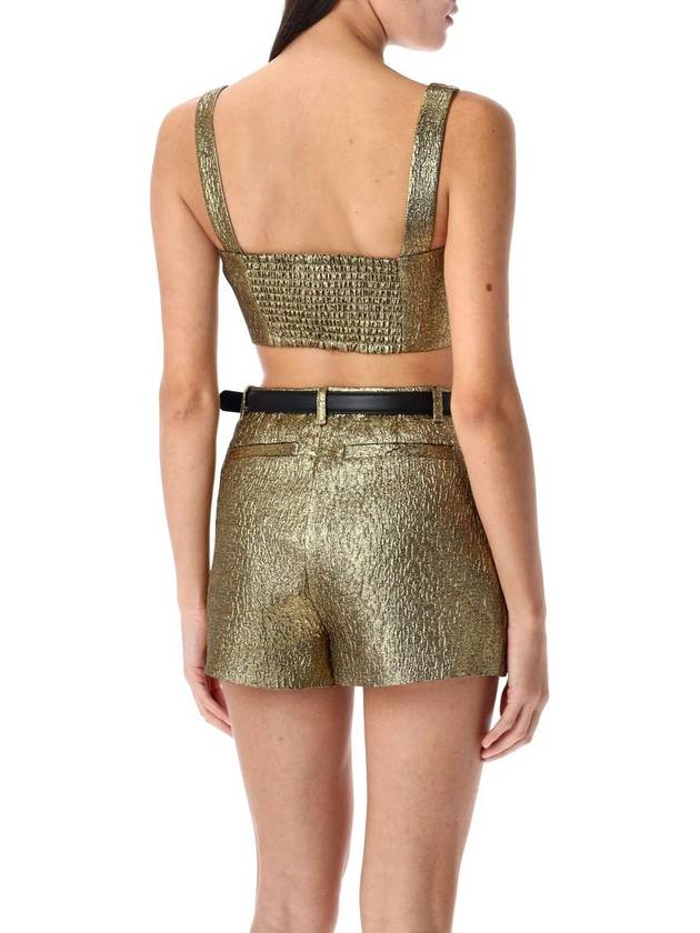 Self-Portrait Metallic Jacquard Crop Top - SELF PORTRAIT - BALAAN 2