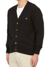 ORB Logo V-Neck Cardigan Black - VIVIENNE WESTWOOD - BALAAN 4