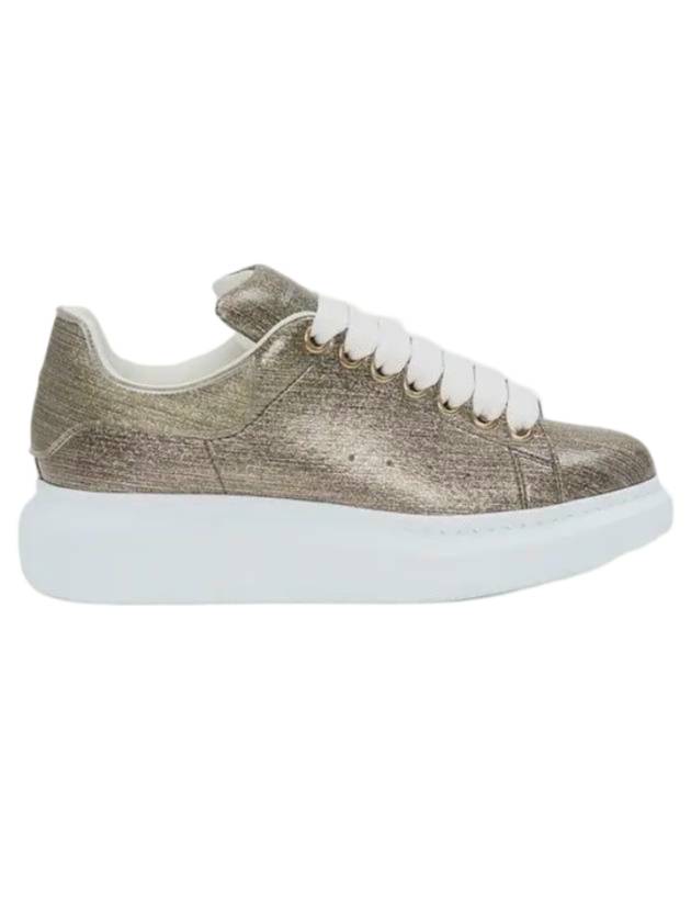 Oversized Glitter Low Top Sneakers Gold - ALEXANDER MCQUEEN - BALAAN 1