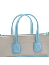 Logo Freya Mini Tote Bag Sky Blue Beige - BURBERRY - BALAAN 8