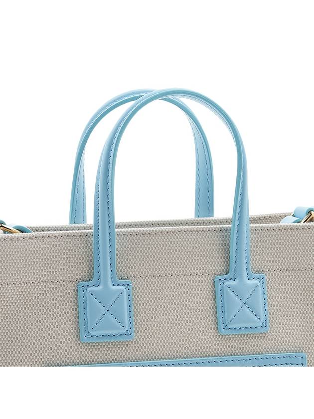 Logo Freya Mini Tote Bag Sky Blue Beige - BURBERRY - BALAAN 8