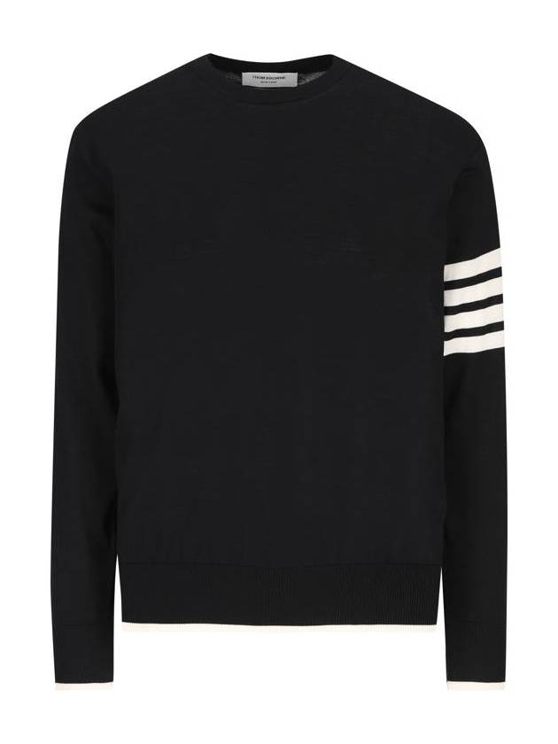 4-Bar Knit Top Black - THOM BROWNE - BALAAN 1