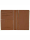 Maison Margiela Stitched Logo Brown Gray Twotone Leather Befold Card Holder - MAISON MARGIELA - BALAAN 4