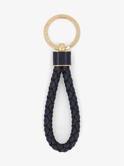 Intrecciato Lambskin Key Holder Black - BOTTEGA VENETA - BALAAN 2