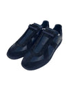 Men's Replica Leather Suede Low Top Sneakers Navy Blue - MAISON MARGIELA - BALAAN 3