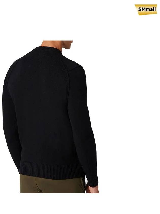 Lens Wappen Wool Knit Top Black - CP COMPANY - BALAAN 5