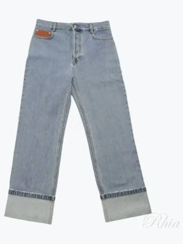 Denim Cotton Straight Jeans Blue - LOEWE - BALAAN 2