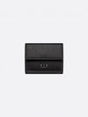 CD Icon Signature Grain Calfskin Tri-Fold Half Wallet Black - DIOR - BALAAN 2